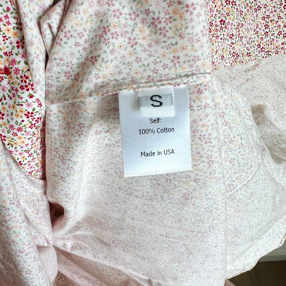 La Ligne Floral Kate Dress Cottagecore Tiered Button Down Women's Small - Picture 8 of 8